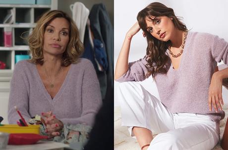 DEMAIN NOUS APPARTIENT : le pull parme de Chloé dans l’épisode 1164