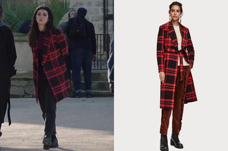 ICI TOUT COMMENCE : le manteau style tartan de Célia dans l’épisode 376