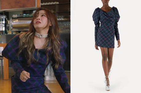 BUSINESS PROPOSAL : Ha-ri’s blue tartan dress in S1E02