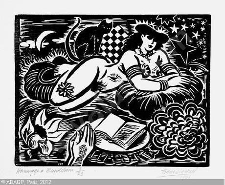 Hommage à Baudelaire Frans Masereel, Hommage à Baudelaire, 1946, gravure sur bois, 40cm x 47cm