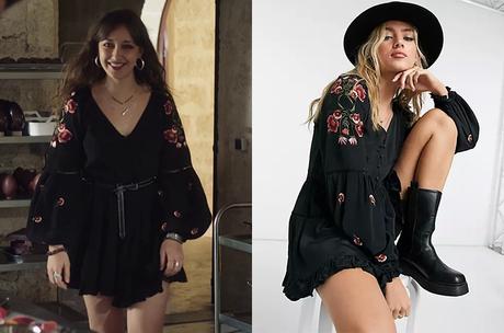 ICI TOUT COMMENCE : le combishort noir brodé de Jasmine dans l’épisode 378