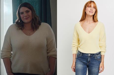 DEMAIN NOUS APPARTIENT : le pull jaune d’Audrey dans l’épisode 1167