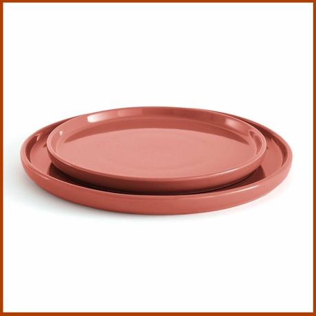 assiette plate ronde terracotta art de table rustique