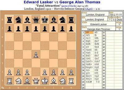 cliquez ici pour rejouer la partie d'échecs d'Edward Lasker