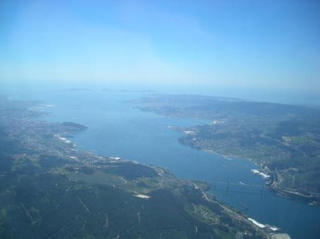 Ria de Vigo, vue du ciel