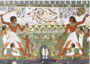 DÉcodage de l'image Égyptienne - v. les scÈnes de pÊche au harpon