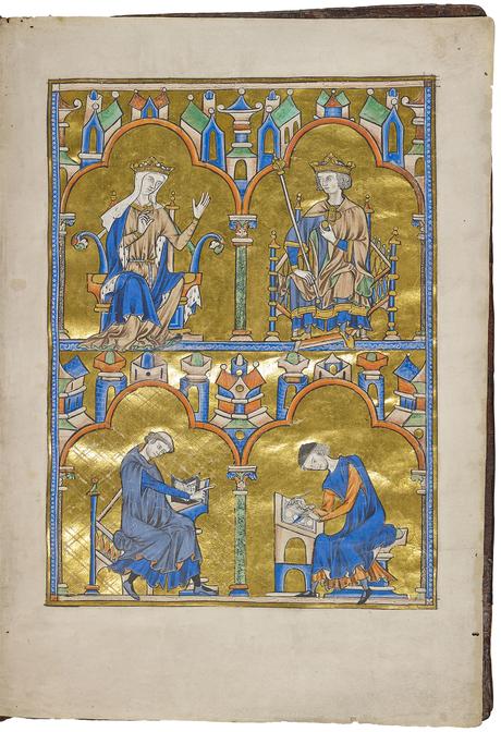 Apocalypse moralisee, 1226-34 Blanche de Castille et Saint Louis Morgan MS M.240 fol 8r