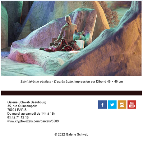 Galerie Schwab Beaubourg  exposition : Louis-Paul CARON – à partir du 20 Avril 2022.