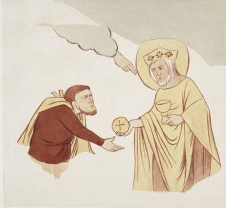 Saint Savin Melchisedek donne le pain et le vin a Abraham