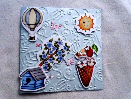 Une carte printanière . Une carte printanière .