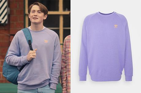 HEARTSTOPPER : Nick’s light purple sweater in S1E08 HEARTSTOPPER : Nick’s light purple sweater in S1E08