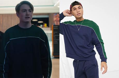 HEARTSTOPPER : Charlie’s color block sweatshirt in S1E07