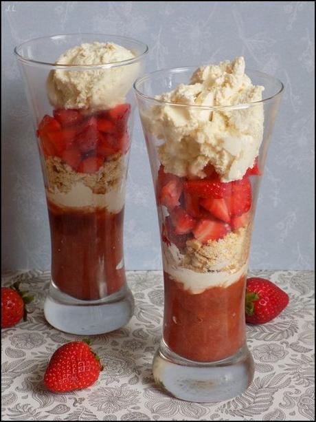 Verrine fraise rhubarbe