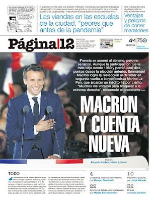 Macron à la une [ici]