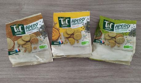 3 sachets de biscuits bio apéritifs Terres et céréales