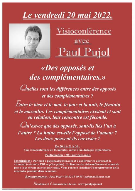 20 mai 2022: Visioconférence de Paul Pujol
