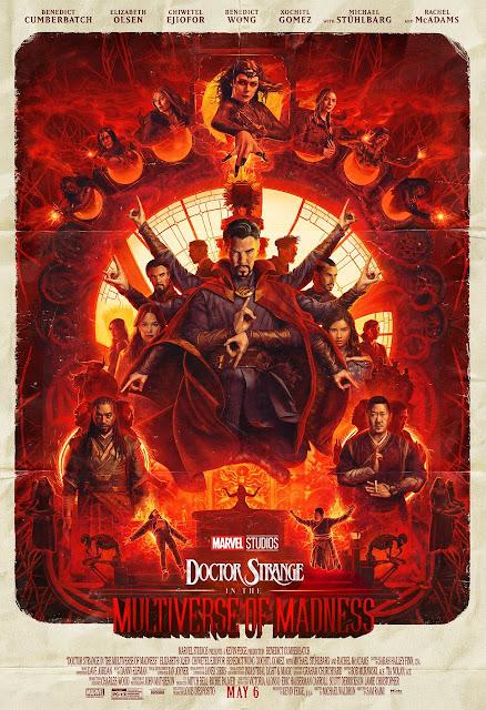 Affiche US finale pour Doctor Strange in The Multiverse of Madness de Sam Raimi