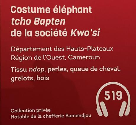 Musée du Quai Branly Jacques Chirac -« Sur la route des Chefferies au Cameroun »