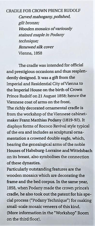 Le berceau du prince héritier Rodolphe — 1858 — Cradle for Crown Prince Rudolf