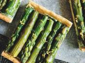 Tarte salée ricotta, ours, asperges