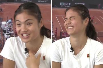 Regardez le moment gênant qu'Emma Raducanu jure accidentellement en italien