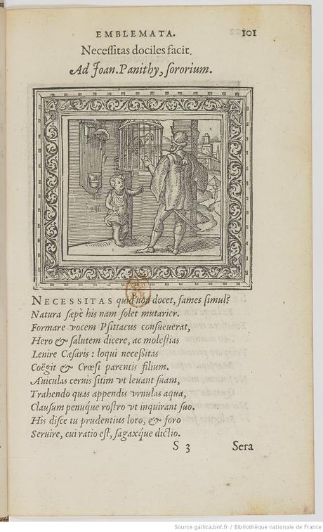 Joannes Sambucus, Emblemata (1564), p 101 BNF Gallica