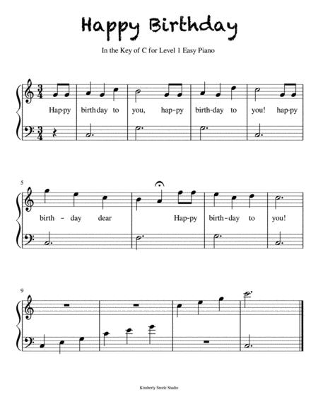 happy birthday piano sheet music