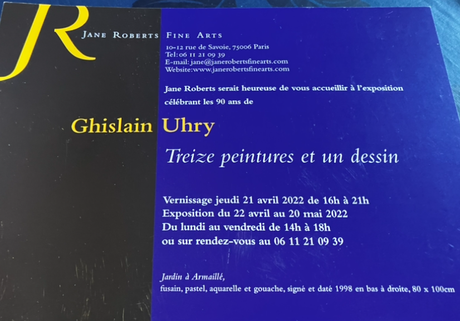 Galerie Jane Roberts Fine Arts exposition  Ghislain Uhry  » 13 peintures et un dessin «