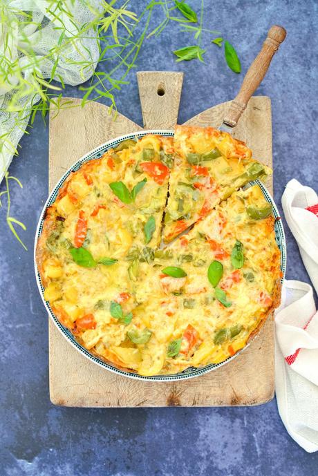 Frittata aux légumes { Cuisson à la poêle }
