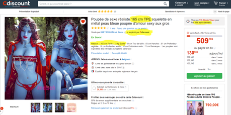 J’ai acheté une love doll bleu : La poupée sexuelle elfe ENTITY à moins de 500€ en France !!!