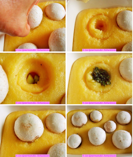 Polenta farcie aux champignons aromatisés (Vegan) Polenta farcie aux champignons aromatisés (Vegan)