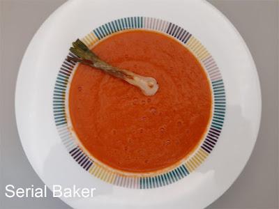 Soupe de tomate et rhubarbe