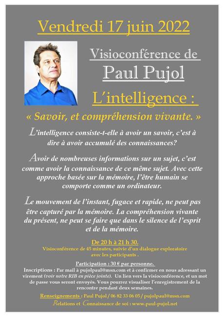 17 juin 2022: Visioconférence de Paul Pujol