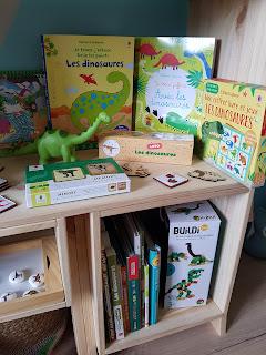 ÉTAGÈRE THÉMATIQUE et activités : Les dinosaures 💚🦕💚