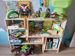 ÉTAGÈRE THÉMATIQUE et activités : Les dinosaures 💚🦕💚