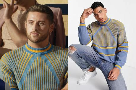 LOVESTRUCK HIGH :Dan ’s blue jumper with contrast stripes in S1E06