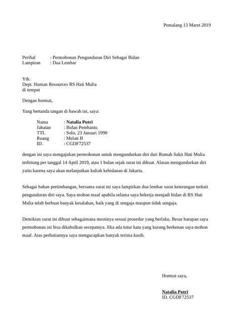Contoh Surat Resign Word / Contoh Surat Pengunduran Diri Cv - Surat Box