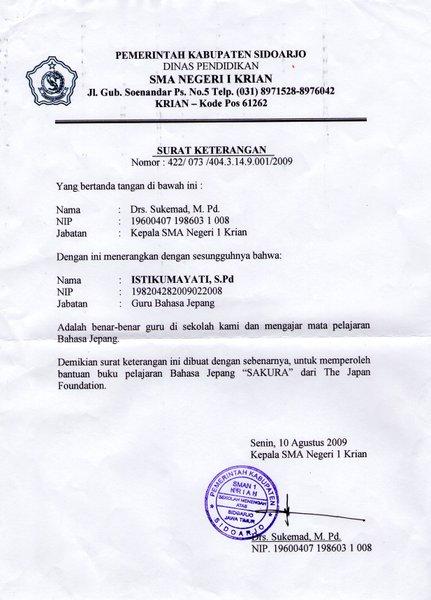 16 contoh surat dinas dan surat pribadi Endah andayani: surat Endah andayani: Surat