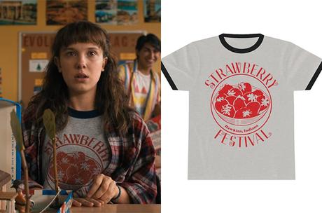 STRANGER THINGS : Eleven’s Strawberry festival tee in S4E01