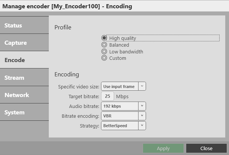 L’encodeur Magenta 100 transmet l’AV sur IP vers les processeurs vidéo CORIOmaster