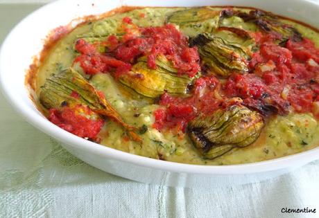 Fleurs de courgettes farcies et sauce tomate Fleurs de courgettes farcies et sauce tomate