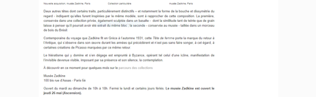 Musée Zadkine  – une nouvelle acquisition.