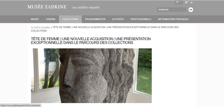 Musée Zadkine  – une nouvelle acquisition.