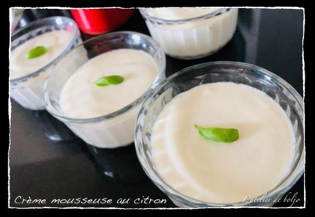 Crème mousseuse au citron