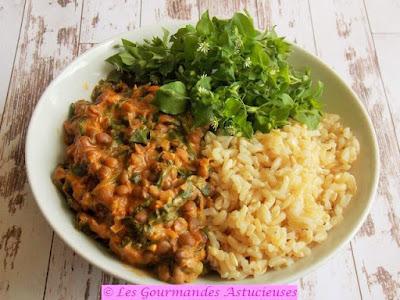 Lentilles en sauce à la cacahuète (Vegan)