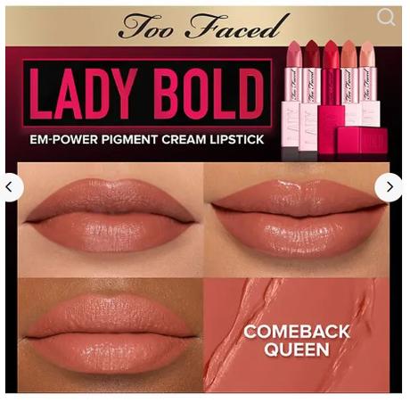 too faced lady bold commeback queen
