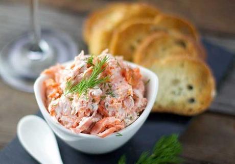 tartinade aux deux saumons, une savoureuse tartinade légère à base de saumon frais et de saumon fumé, facile et simple à réaliser