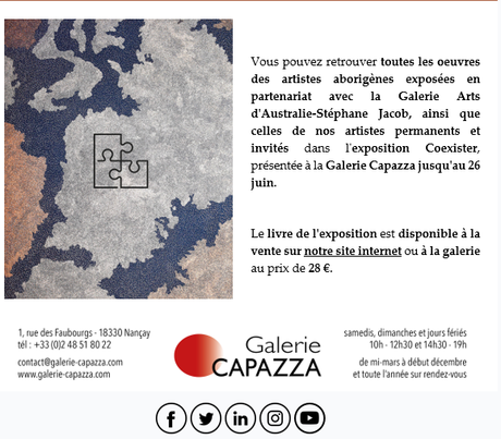 Galerie CAPAZZA à Nançay en Sologne – Juin 2022.