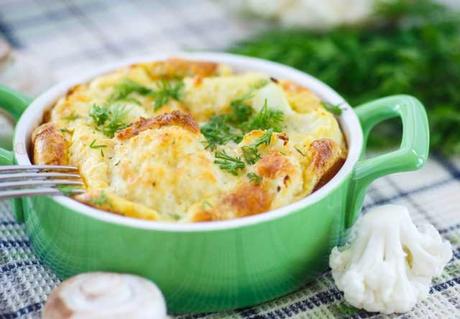 clafoutis léger au chou-fleur