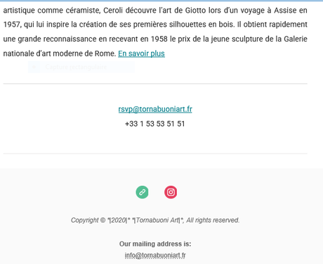 Galerie Tornabuoni Paris  exposition Mario Ceroli – à partir du 9 Juin 2022.